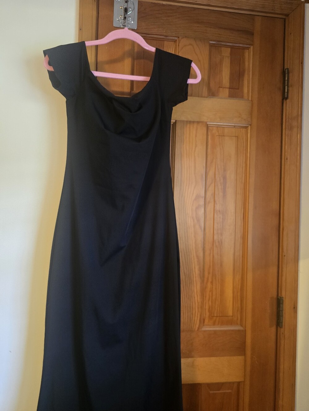 Popilush Shaping Elegant Black Off-the-Shoulder Women's Dress